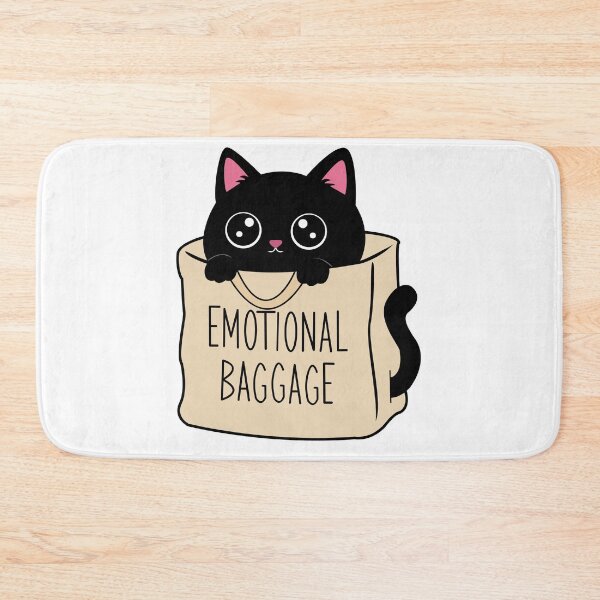 Item preview, Emotional baggage - cute black cat designed and sold by Randomnessy.