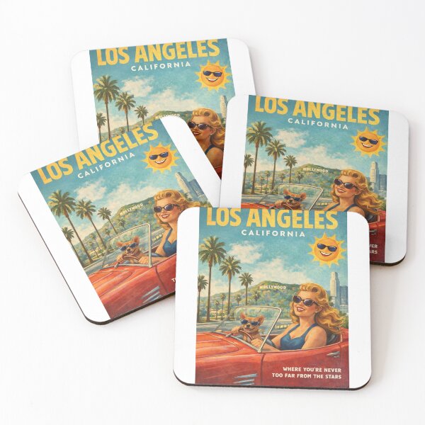 Item preview, Los Angeles Hollywood California Palm Trees Classic Convertible designed and sold by Aryabek.