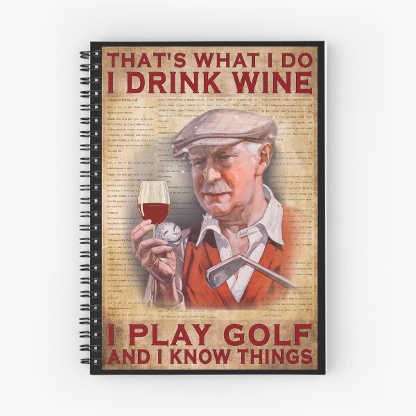 Item preview, That's What I Do I Drink Wine I Play Golf Funny Vintage Poster designed and sold by CanvasFuse.