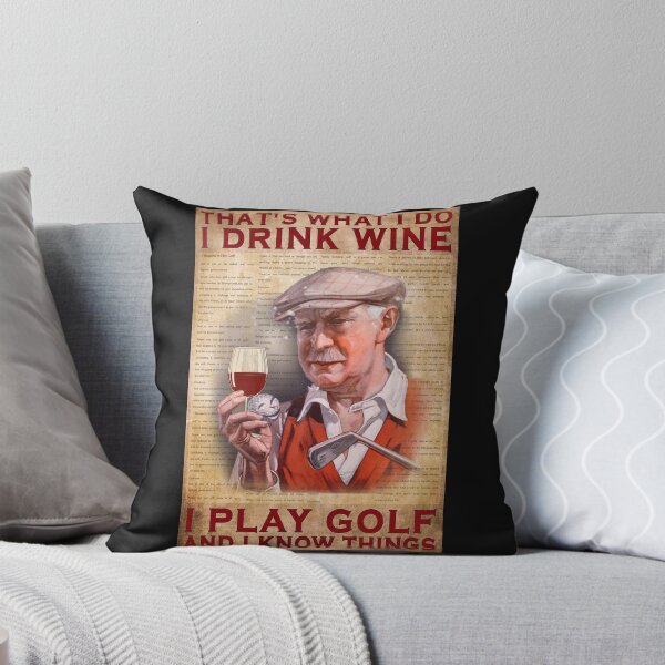 Item preview, That's What I Do I Drink Wine I Play Golf Funny Vintage Poster designed and sold by CanvasFuse.
