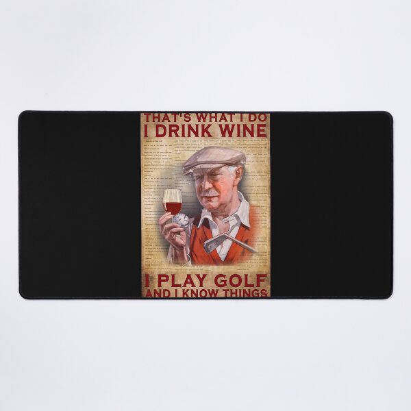 Item preview, That's What I Do I Drink Wine I Play Golf Funny Vintage Poster designed and sold by CanvasFuse.