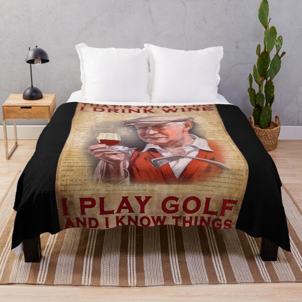 Item preview, That's What I Do I Drink Wine I Play Golf Funny Vintage Poster designed and sold by CanvasFuse.