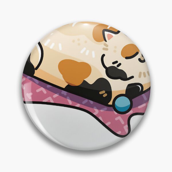 Item preview, Calico Cat Loaf Cute Kawaii Spotted Bread Pillow Art designed and sold by bangwoot.