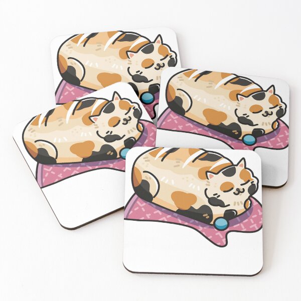 Item preview, Calico Cat Loaf Cute Kawaii Spotted Bread Pillow Art designed and sold by bangwoot.