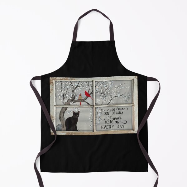 Item preview, Those We Love Don't Go Away Cardinal Black Cat Memorial Window Poster designed and sold by MagicatcoArt.