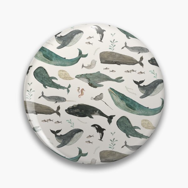 Item preview, Whale Song - Ocean Pattern with Whales and Sea Life designed and sold by Katherine Quinn Illustration.