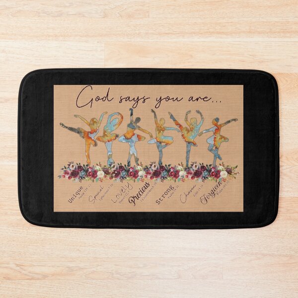 Item preview, God Says You Are Unique Special Precious Ballet Dancer Christian Poster designed and sold by CanvasFuse.