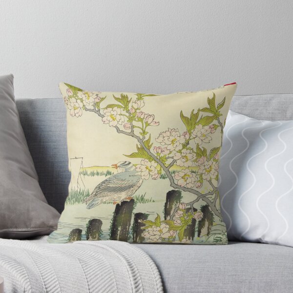 Item preview, Japanese Seagull and Cherry Blossom - Bairei Kono Vintage Art No. 16 designed and sold by UkiyoInkStudio.