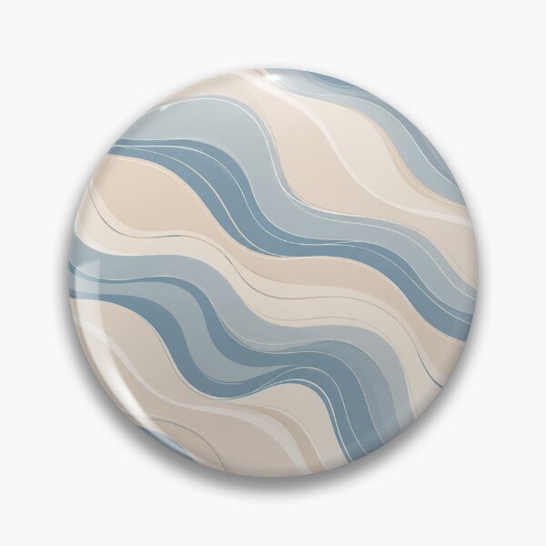 Item preview, Abstract Wavy Stripes Seamless Pattern – Calming Blue Sand Print designed and sold by Vexorask.