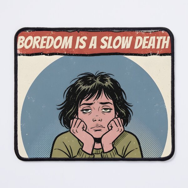 Item preview, Boredom Is A Slow Death Retro Pop Art Poster designed and sold by DuckOddity.