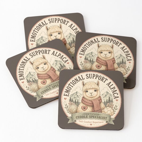 Item preview, Emotional Support Alpaca Vintage Cottagecore Shirt  Cozy Fluffy Alpaca Retro Badge  Soft Comfort Department Cute Animal Graphic Tee designed and sold by  MAD's Recreation Studio.