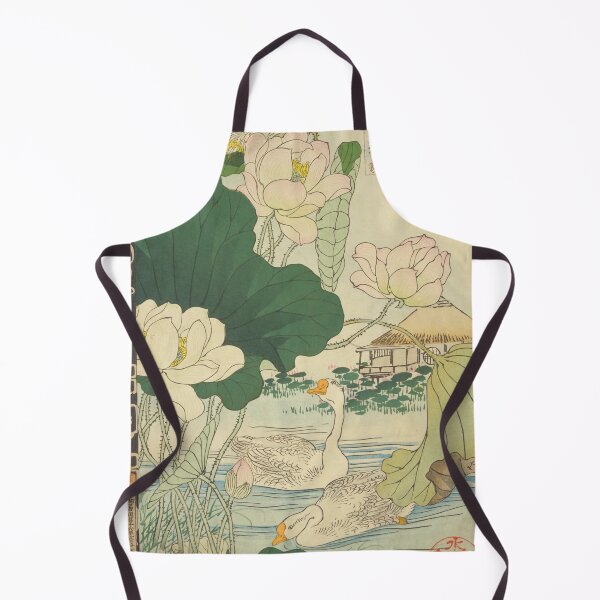 Item preview, Japanese Goose and Lotus - Bairei Kono Vintage Art No. 17 designed and sold by UkiyoInkStudio.