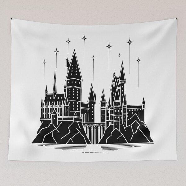 Item preview, Magic Wizarding Castle Under the Stars designed and sold by pixiedustpaint.