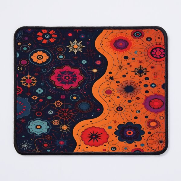 Item preview, An Abstract Fusion of Vibrant Floral Patterns A Multicolored Exploration of Cosmic Botanical Patterns with Contrasting Backgrounds that Captivates the Imagination designed and sold by Matt_Smith.