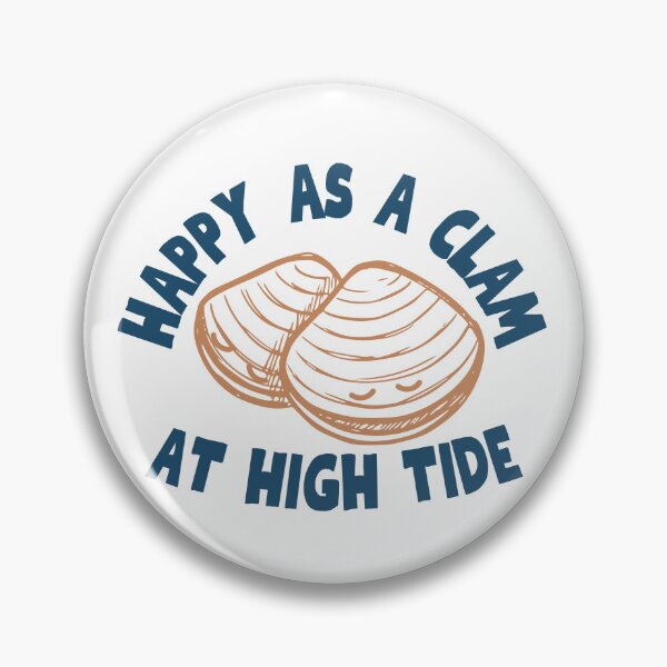 Item preview, Happy as a Clam at High Tide Funny Coastal Beach  designed and sold by HYPNK.