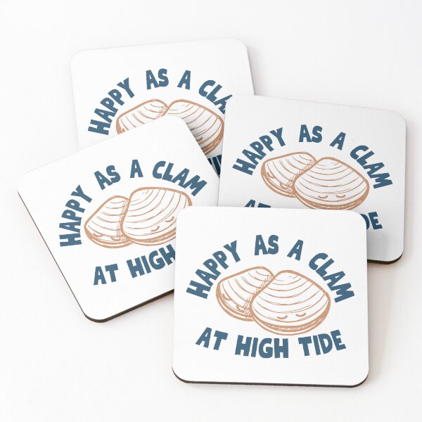 Item preview, Happy as a Clam at High Tide Funny Coastal Beach  designed and sold by HYPNK.