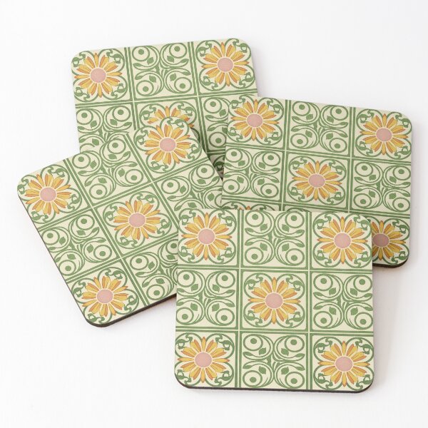Item preview, Vintage Mid Century Modern Botanical Floral Pattern Throw Blanket designed and sold by FestivityFinds.