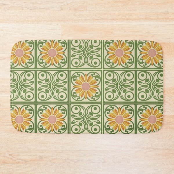 Item preview, Vintage Mid Century Modern Botanical Floral Pattern Throw Blanket designed and sold by FestivityFinds.