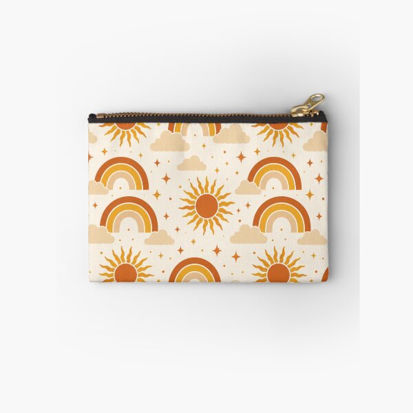 Item preview, Retro Sun and Rainbow Seamless Pattern – 70s Boho Print designed and sold by Vexorask.