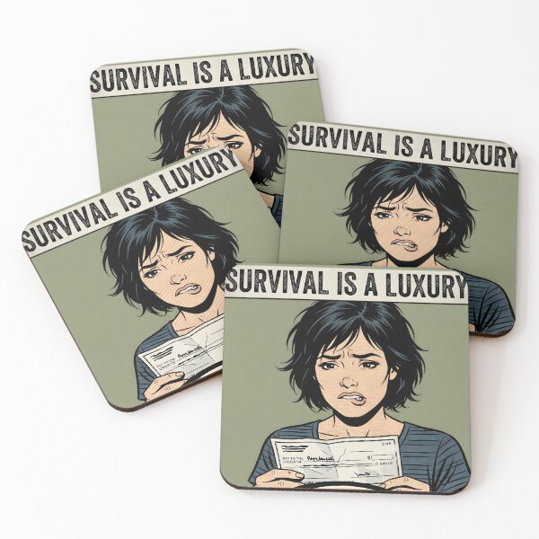 Item preview, Survival Is A Luxury Cynical Comic Poster designed and sold by DuckOddity.