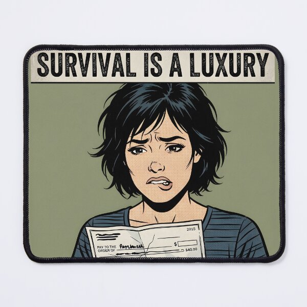 Item preview, Survival Is A Luxury Cynical Comic Poster designed and sold by DuckOddity.