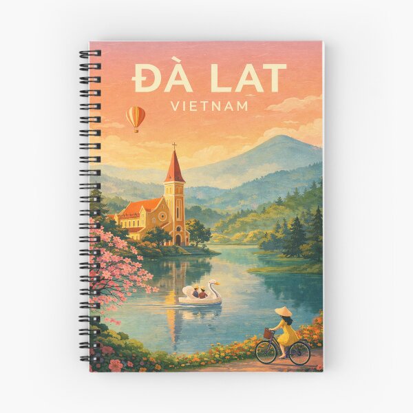 Item preview, a Lat Lam Dong Vietnam Xuan Huong Lake Highland Landscape designed and sold by Aryabek.