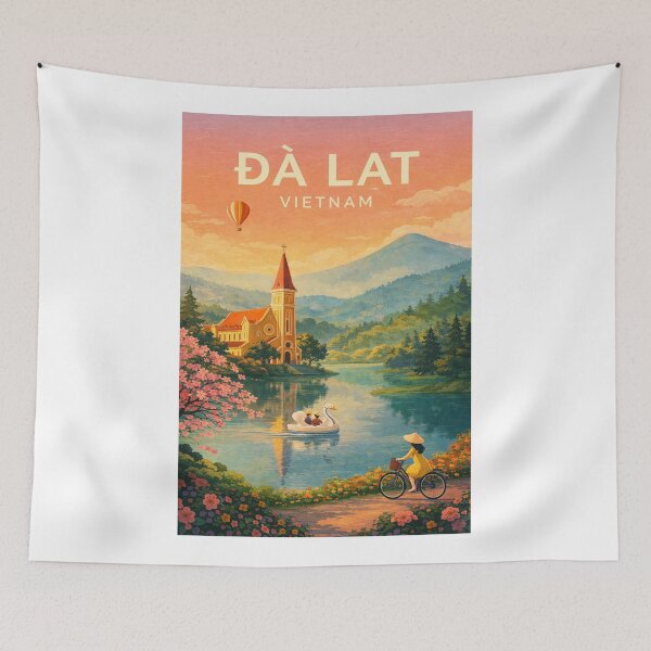 Item preview, a Lat Lam Dong Vietnam Xuan Huong Lake Highland Landscape designed and sold by Aryabek.