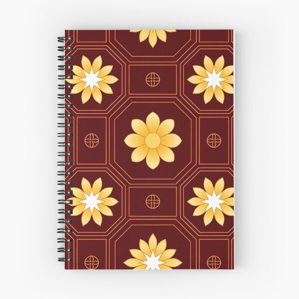 Artikelvorschau, Luxuriöses Dekokissen mit gold- und bordeauxrotem floral-geometrischem Muster entworfen und verkauft von FestivityFinds.