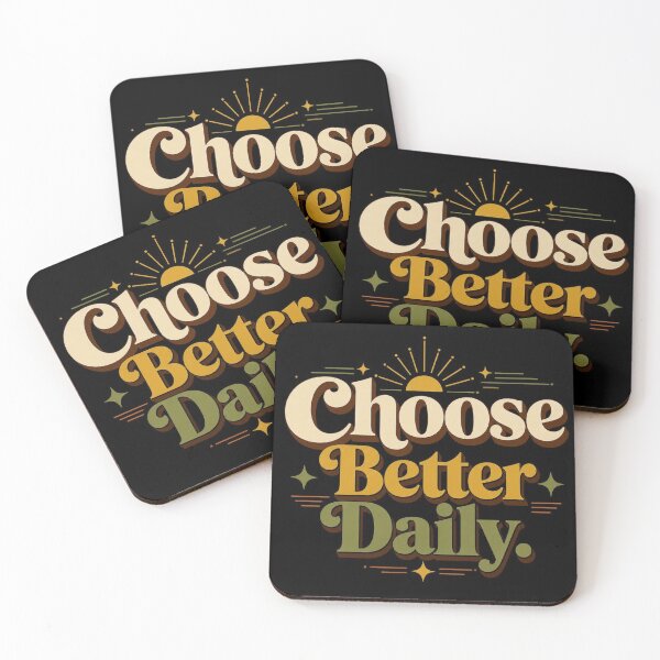 Item preview, Choose Better Daily. | Retro Growth Mindset Typography Design designed and sold by Irene Catchmind.