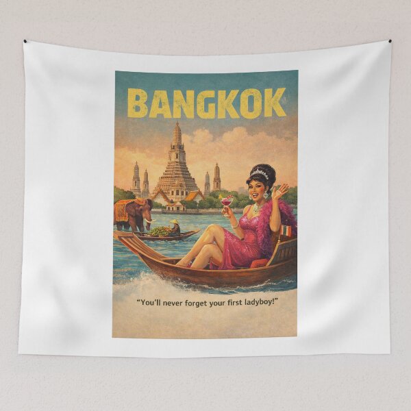 Item preview, Bangkok Wat Arun Chao Phraya River Thailand Travel Landmark designed and sold by Aryabek.
