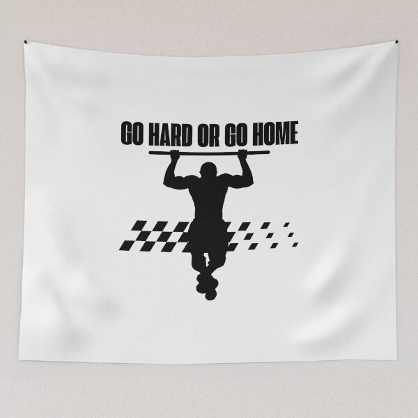 Item preview, Go Hard or Go Home Pull Up Bar Fitness Workout Gym Motivation designed and sold by HYPNK.
