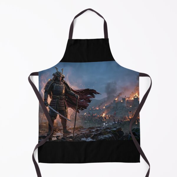 Item preview, Demonic Samurai Fiery Battlefield Dark Fantasy designed and sold by GalleryBrisArt.