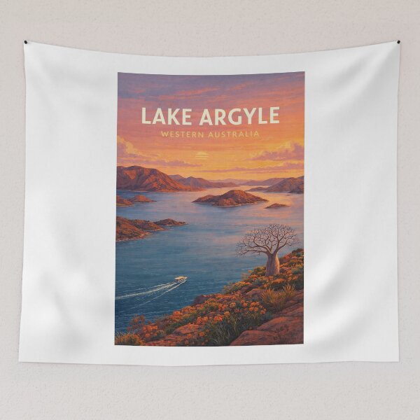 Item preview, Lake Argyle Kimberley Western Australia Sunset Landscape designed and sold by Aryabek.