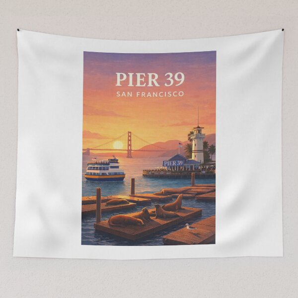 Item preview, Pier 39 Golden Gate Bridge San Francisco Waterfront designed and sold by Aryabek.