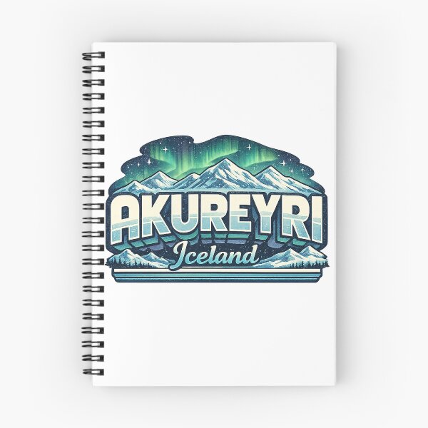 Item preview, Akureyri Eyjafjörður Northern Iceland Aurora Landscape designed and sold by Aryabek.