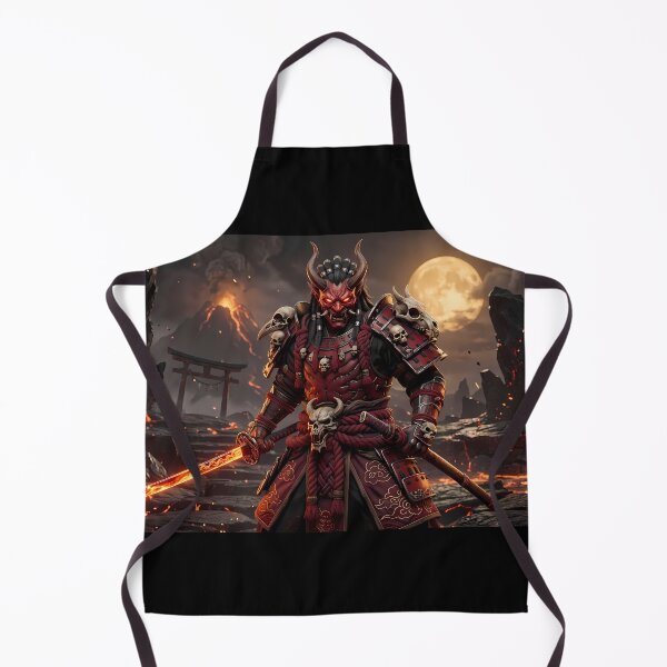 Item preview, Demonic Samurai Fiery Battlefield Dark Fantasy designed and sold by GalleryBrisArt.