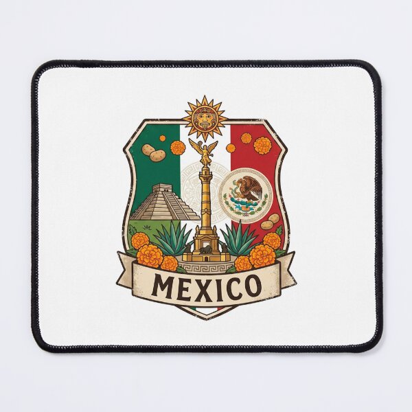 Item preview, Mexico | Vintage Illustration of National Monuments and Symbols designed and sold by StudioBase.