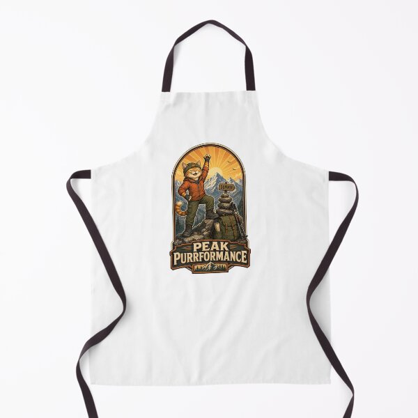 Item preview, Peak Purrformance - Adventure Cat Hiking Badge designed and sold by GroveLaneCreative.