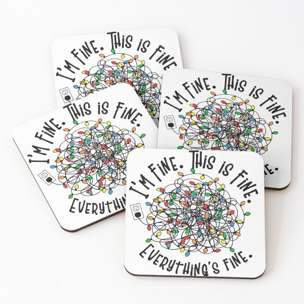 Item preview, Im fine, this is fine. Everything is fine Christmas lights designed and sold by aponwao.