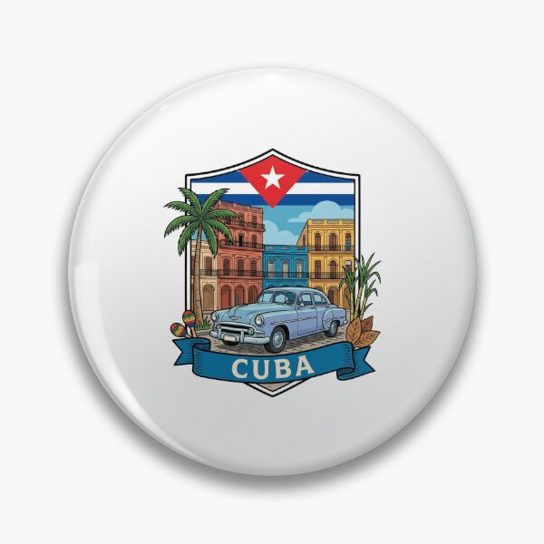 Item preview, Cuba | Vintage Illustration of National Monuments and Symbols designed and sold by StudioBase.