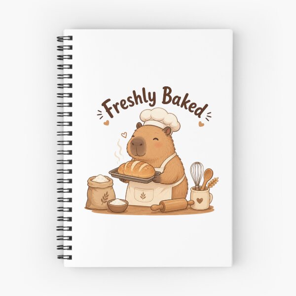 Item preview, Cute Capybara Baker Freshly Baked Kawaii Bakery Animal Cartoon Illustration designed and sold by Sanika arts .