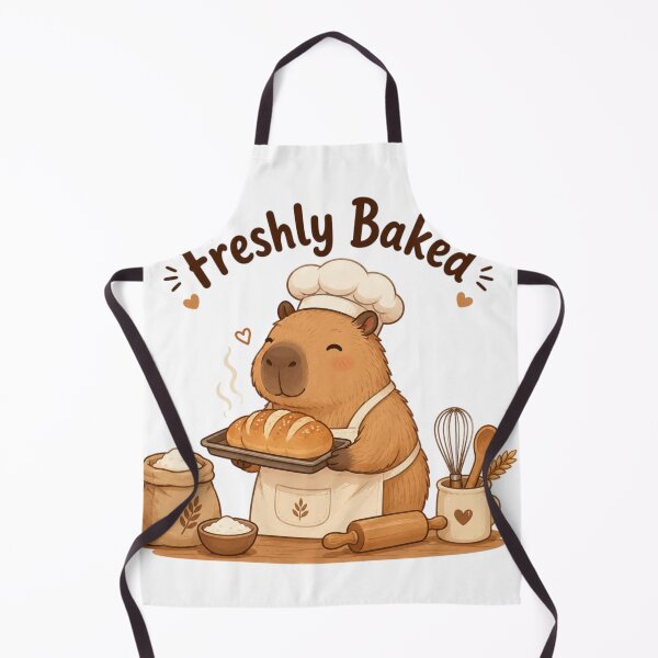 Item preview, Cute Capybara Baker Freshly Baked Kawaii Bakery Animal Cartoon Illustration designed and sold by Sanika arts .