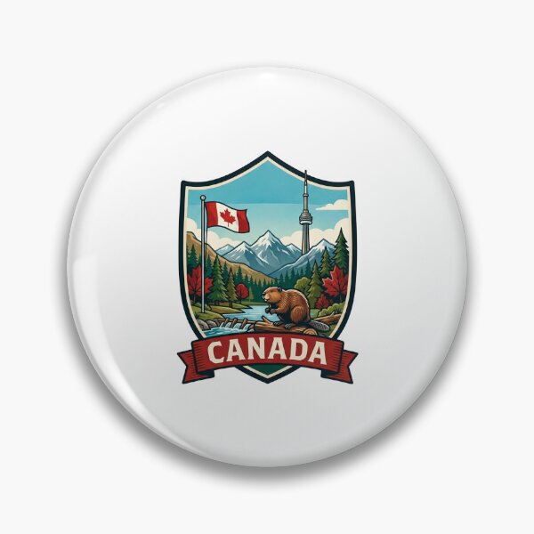 Item preview, Canada | Vintage Illustration of National Monuments and Symbols designed and sold by StudioBase.