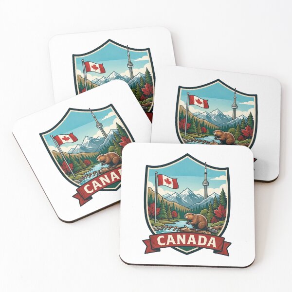 Item preview, Canada | Vintage Illustration of National Monuments and Symbols designed and sold by StudioBase.