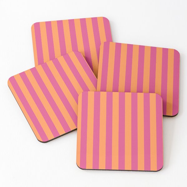 Item preview, Retro Pink & Orange Vertical Stripe Pattern | Bold Mid-Century Modern Aesthetic designed and sold by nessalunas.