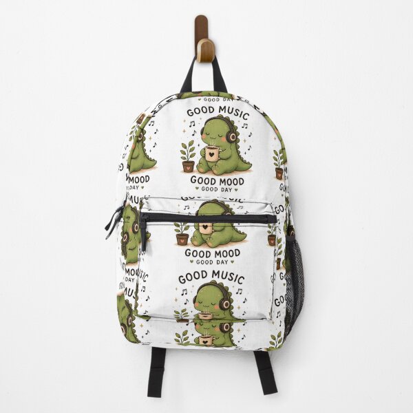 Item preview, Cute Dinosaur Coffee Music Good Mood Good Day | Kawaii Cozy Dino Lover Gift designed and sold by 1234saad.