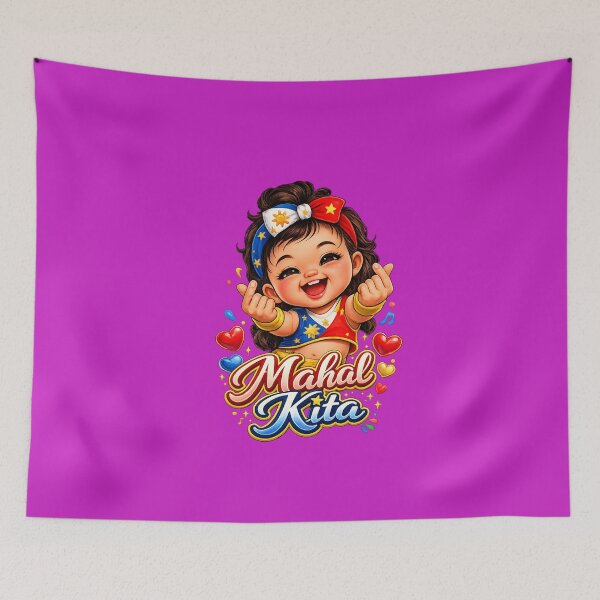 Item preview, Mahal Kita – Cute Filipino Love Girl - Pinay Finger Heart Design  designed and sold by FlipFlopTeesCo.