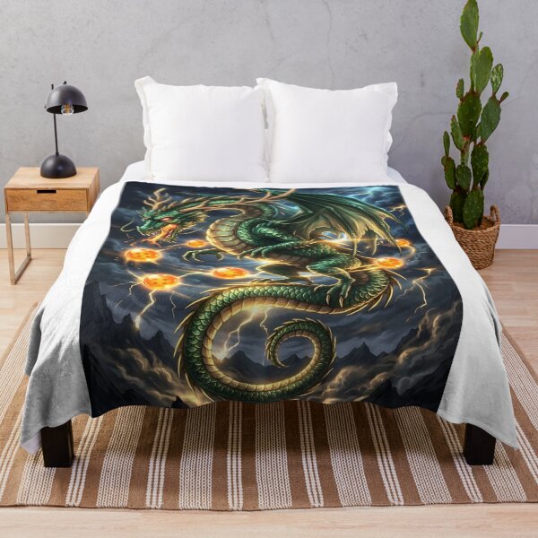 Item preview, Emerald Guardian Dragon with Mystic Orbs | Fantasy Dragon Art designed and sold by DragonSerpent Ink.