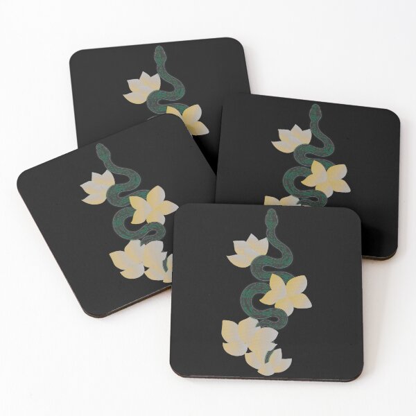 Item preview, The Snake Among Flowers - green designed and sold by JVNS.