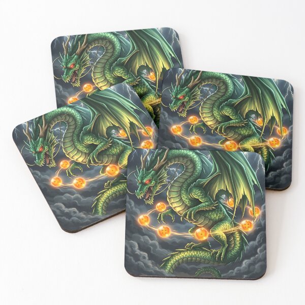 Item preview, Emerald Storm Dragon with Mystic Orbs | Epic Fantasy Dragon Art designed and sold by DragonSerpent Ink.